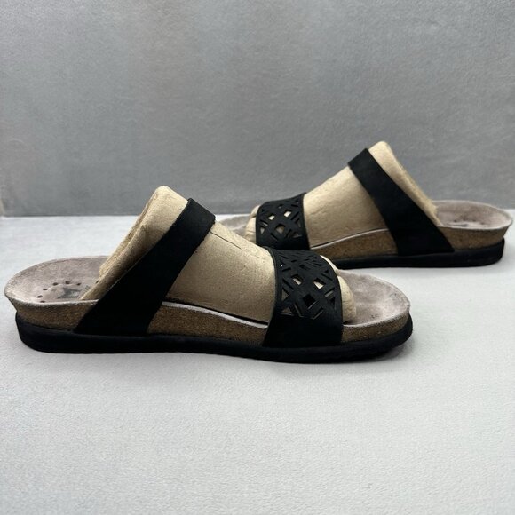 Mephisto Hirena Womens Size 11 (41) Slide Sandals Black Perforated Leather - Picture 5 of 9